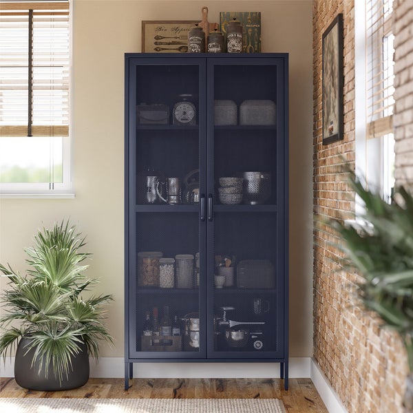 Novogratz Channing Tall 2-Door Metal Locker Storage Cabinet