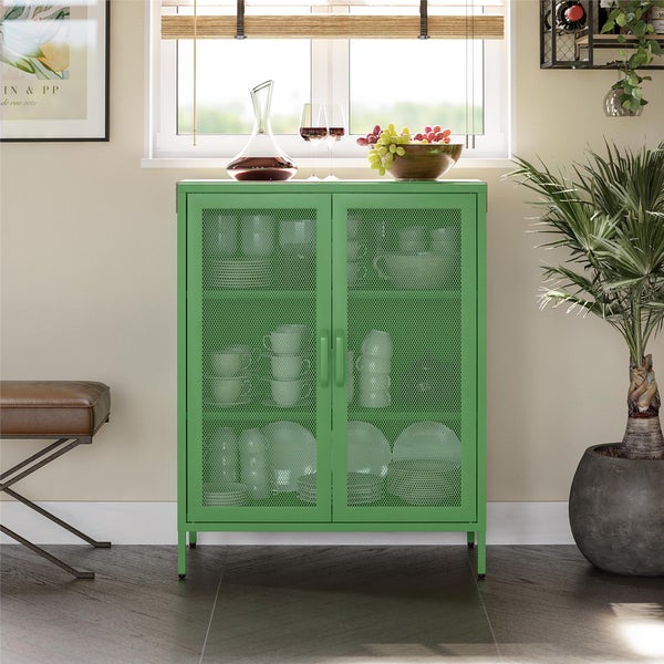 Novogratz Channing 2-Door Metal Locker Accent Cabinet