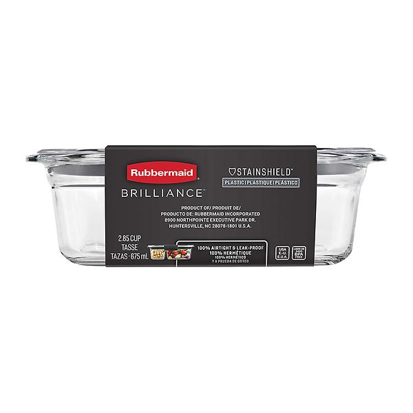 Rubbermaid 5pk 2.85 cup Brilliance Meal Prep Containers, 2