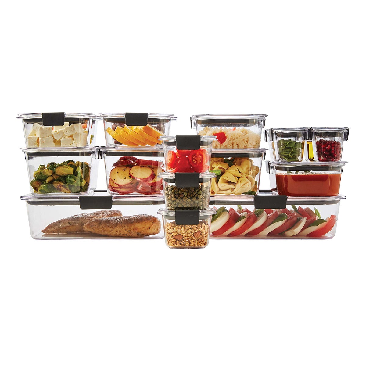 Rubbermaid Brilliance Food Storage Container Set of 36