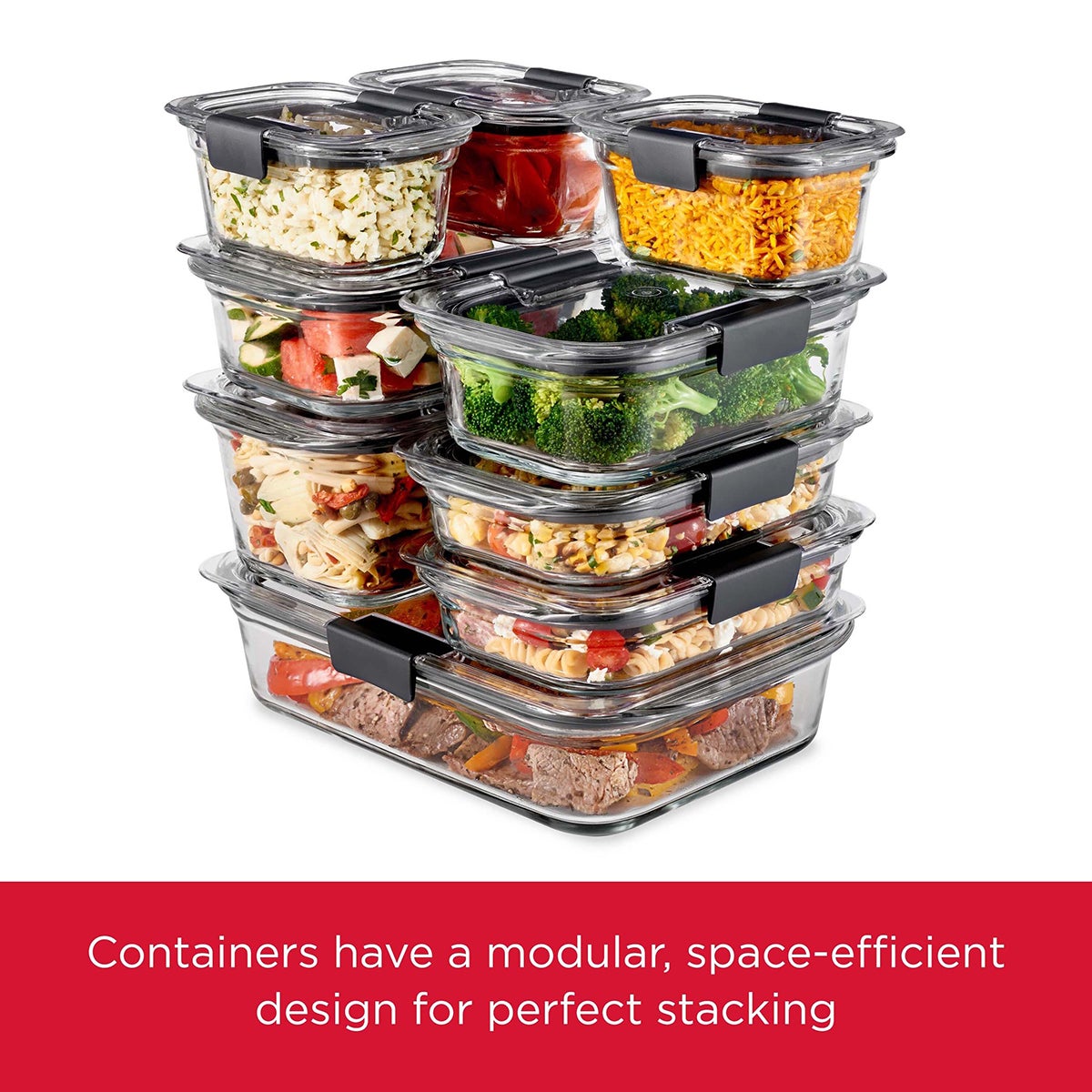 Rubbermaid Brilliance Food Storage Container Set of 36 | The