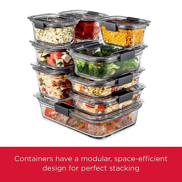 Rubbermaid Brilliance Food Storage Container Set of 36