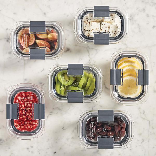Rubbermaid Brilliance Food Storage Containers, 36 Piece Variety Set,Clear  Tritan 71691516149