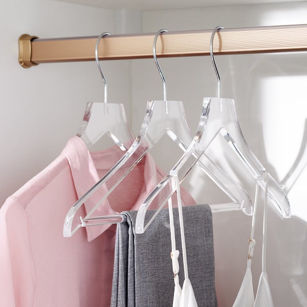 Quality Hangers Acrylic Standard Hanger for Dress/Shirt/Sweater