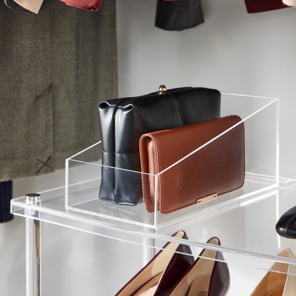 The Container Store Luxe Acrylic Shoe Bin