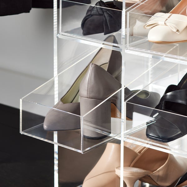 The Container Store Luxe Acrylic Shoe Bin