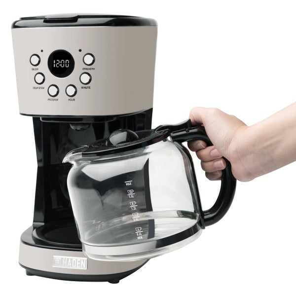 HADEN Dual Brew 12 Cup Black/Copper Drip Coffee Maker with Hot and Iced Digital Control Settings 75144 - The Home Depot