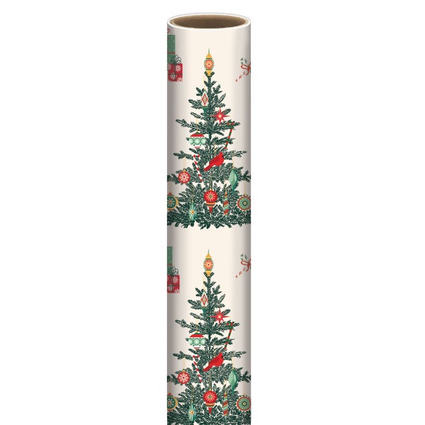 Punch Studio Retro Trees Wrapping Paper