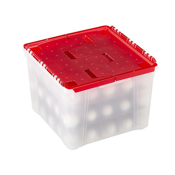IRIS 3-Piece Set Holiday Wing Lid Box with Ornament Dividers 