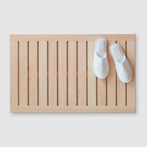 The Citizenry Hinoki Wood Bath Mat