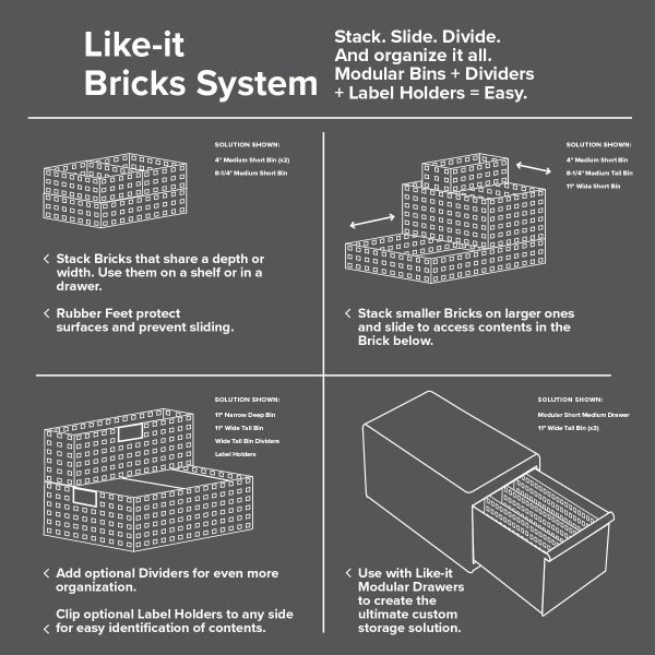 Like-it Bricks Narrow Bins