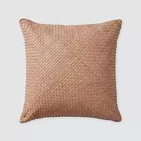 The Citizenry Dhara Leather Pillow Natural