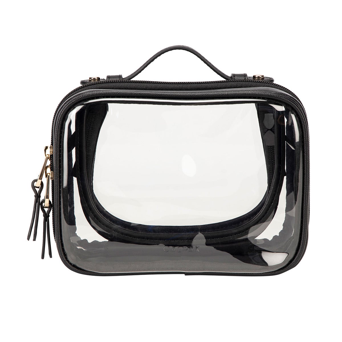 CALPAK Small Clear Cosmetics Case in Black