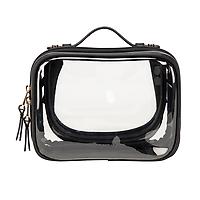 CALPAK Small Clear Cosmetic Case Black