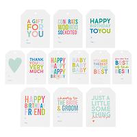 Joy Creative Shop 3x4 Bag Of Tags - All Occasion Multi Set of 24