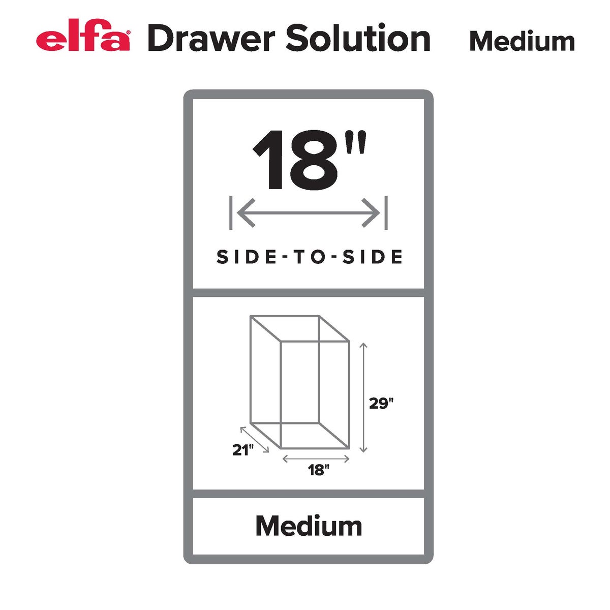 Elfa Medium Drawer Solution