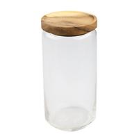 Be Home Large Glass & Acacia Canister