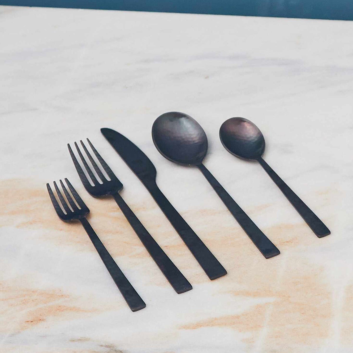 Be Home Hammered Flatware Set of 5