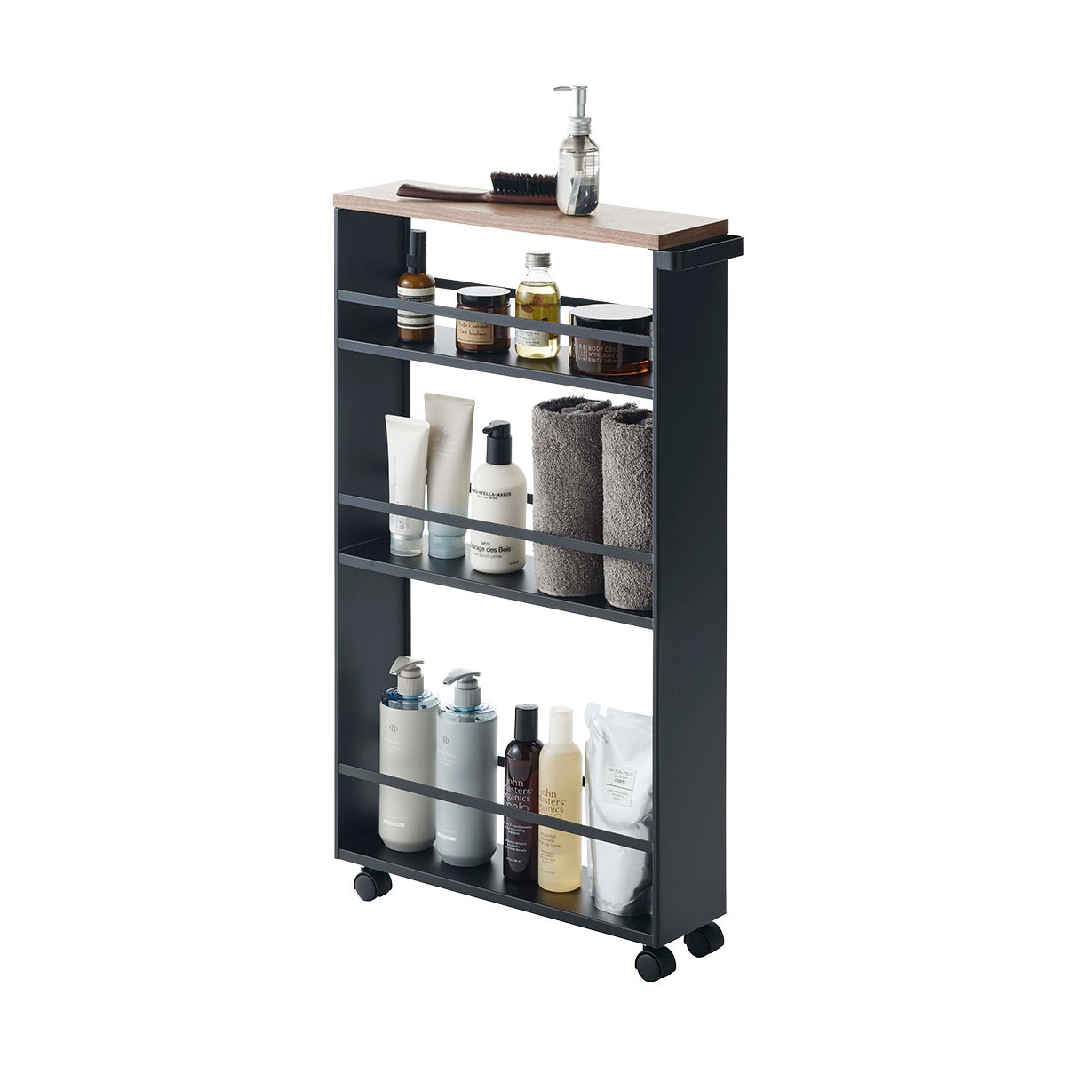 Yamazaki Slim Rolling Storage Cart Tower