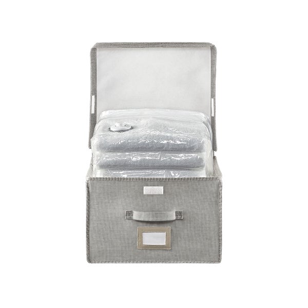 Oxford Grey Storage Boxes with Vacuum Bag