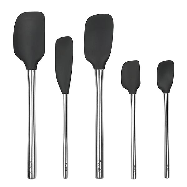 Tovolo Flex-Core Stainless Steel Handled 5-Piece Spatula Set (Charcoal)