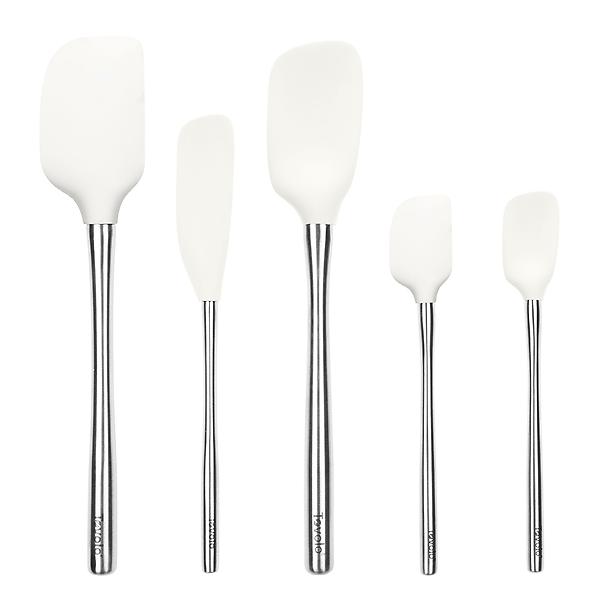 Tovolo Flex-Core® All Silicone Spatula Set of 5 for Meal Prep, Cooking,  Baking, and More - Cayenne