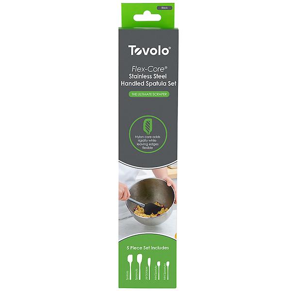 Tovolo Flex-Core Stainless Steel Handle Jar Scraper: Cayenne