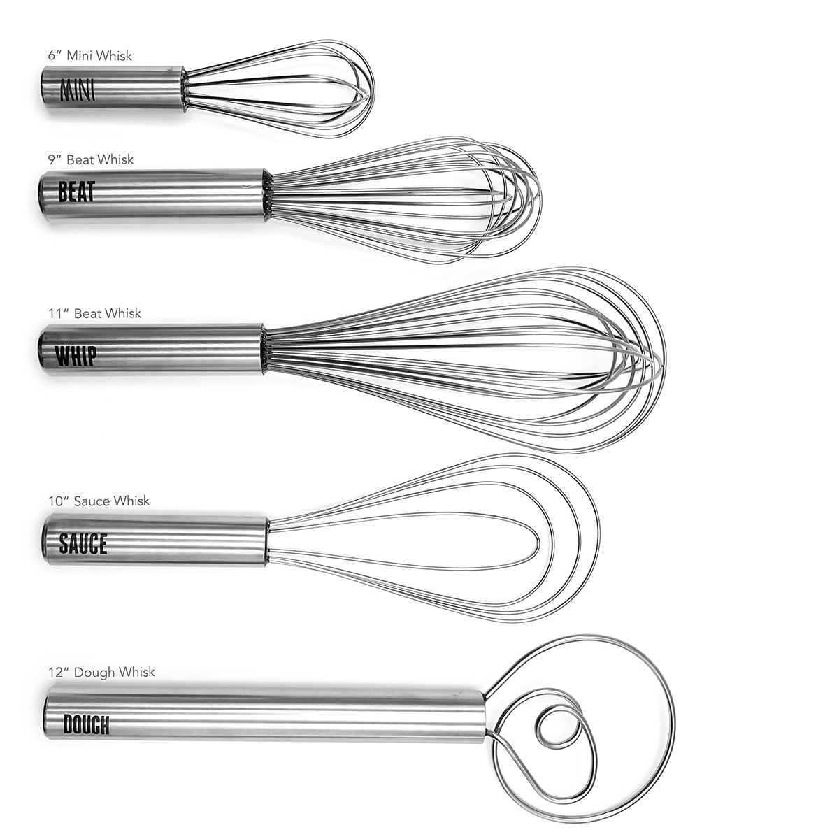 Tovolo Stainless Steel Whisk Whip Kitchen Utensil Bundle - Set of 2 (Set of 2)