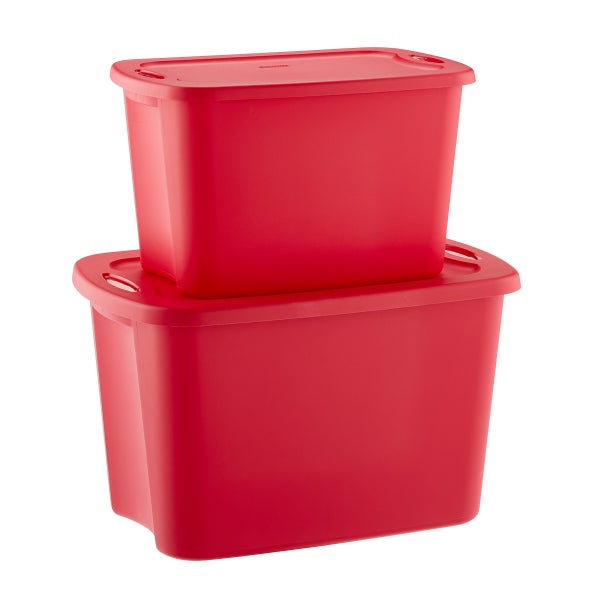 Storage Container, Red, 18 Gallons