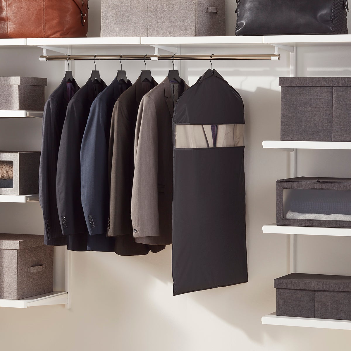 Container store garment bag discount