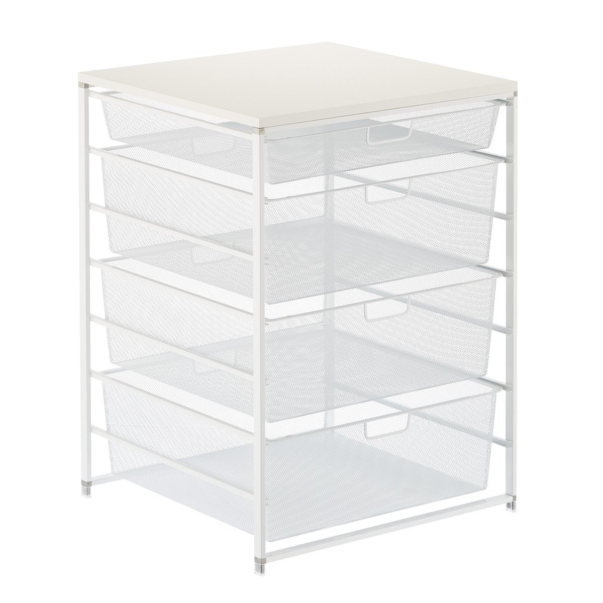 Elfa White Mesh Start A Stack Storage Shelves