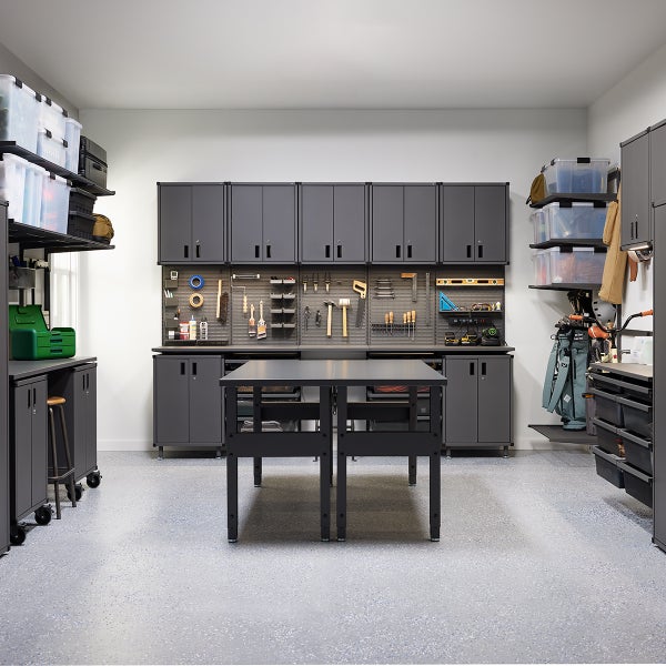 Garage Plus 10' Garage Solution with Cabinets & Lighting