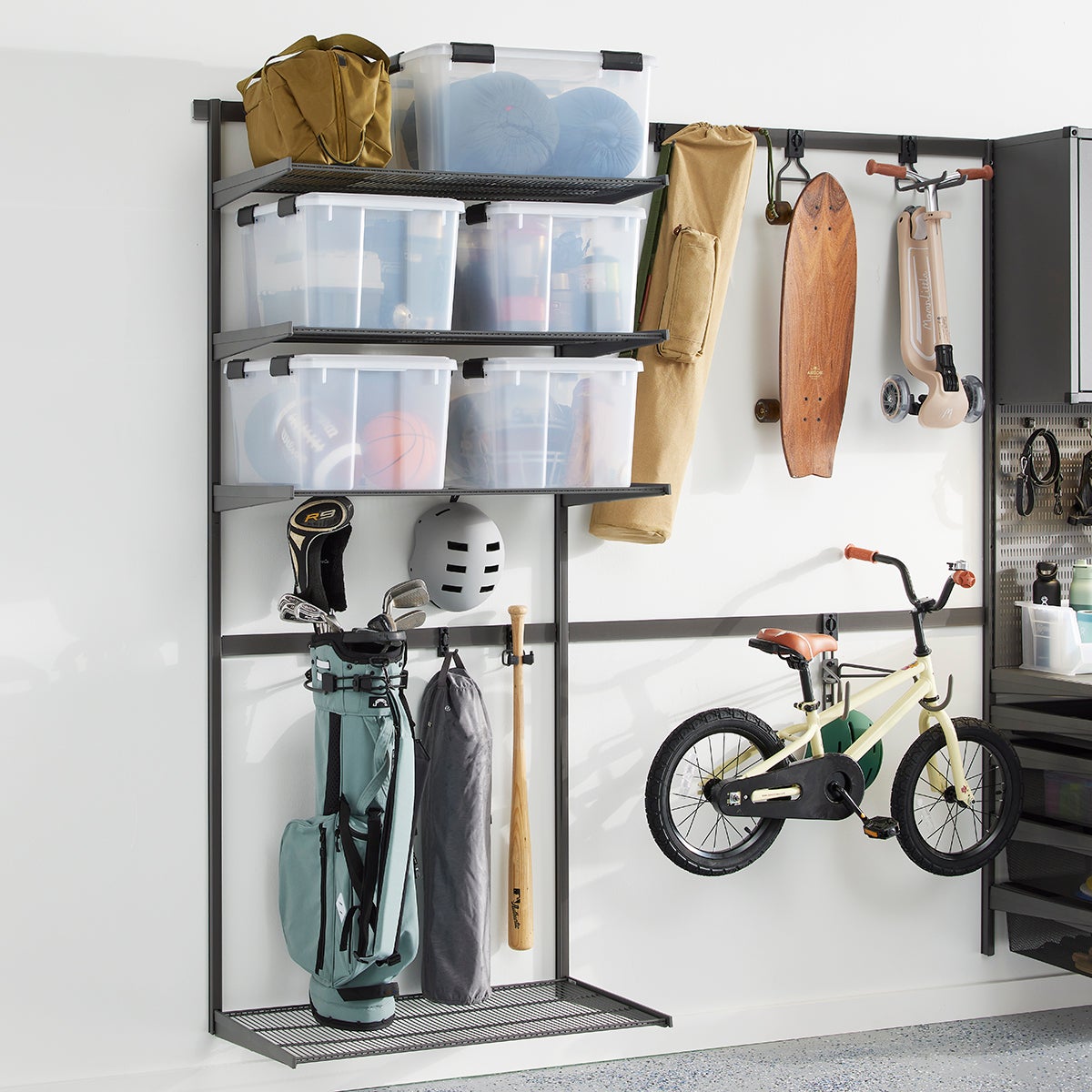 Garage Plus 11 Garage Solution with Tall Cabinet The Container Store