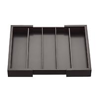 The Container Store Expandable Utensil Organizer Black Bamboo