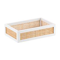 The Container Store Artisan Rattan Cane Small Accessory Tray White