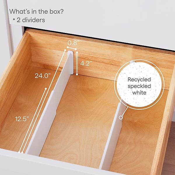YouCopia Restickable Deep Drawer Dividers, 2-Pack