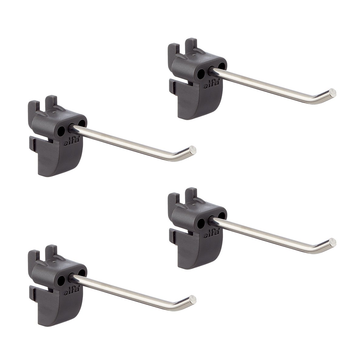 Garage Plus by Elfa Long Straight Pegboard Hooks Pkg/4