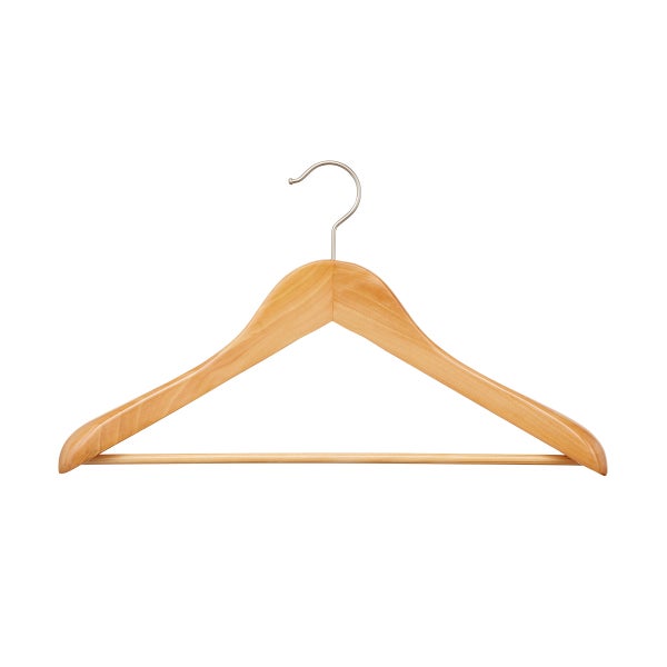 The Container Store Superior Stained Birch Wooden Coat & Suit Hanger