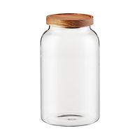 2.6 qt. Glass Jar w/  Acacia Lid