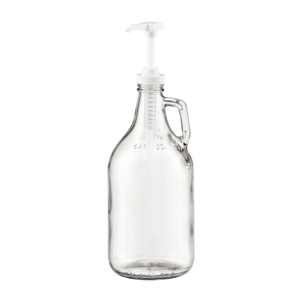 64 oz. Glass Bottle with Pump