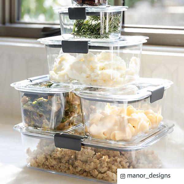 Rubbermaid Brilliance Tritan Pantry Storage Set of 3 with Airtight Lids 