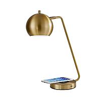 Adesso Emerson Charge Desk Lamp Antique Brass