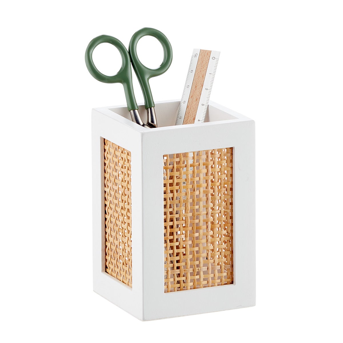 The Container Store Artisan Rattan Cane Pencil Cup