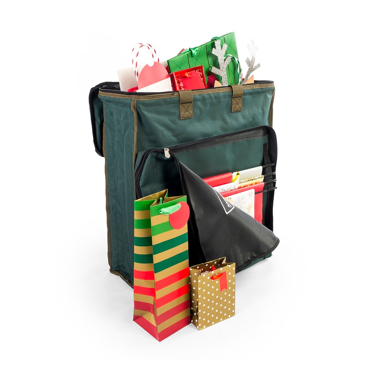 Treekeeper Santa's Bags Wrapping Paper Storage Box In Red