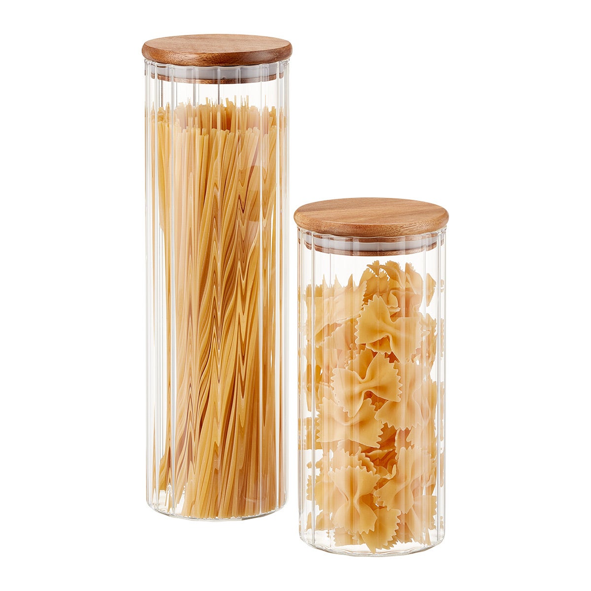 The Container Store Fluted Glass Canister