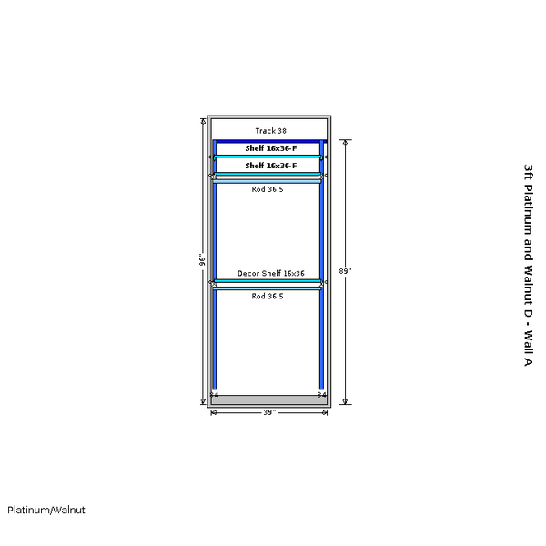 Elfa Décor 3' Reach-In Closet
