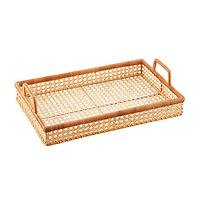 The Container Store Large Albany Rattan Cane Tray Natural