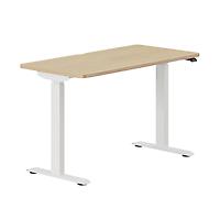 Branch Duo Standing Desk Woodgrain/White Base