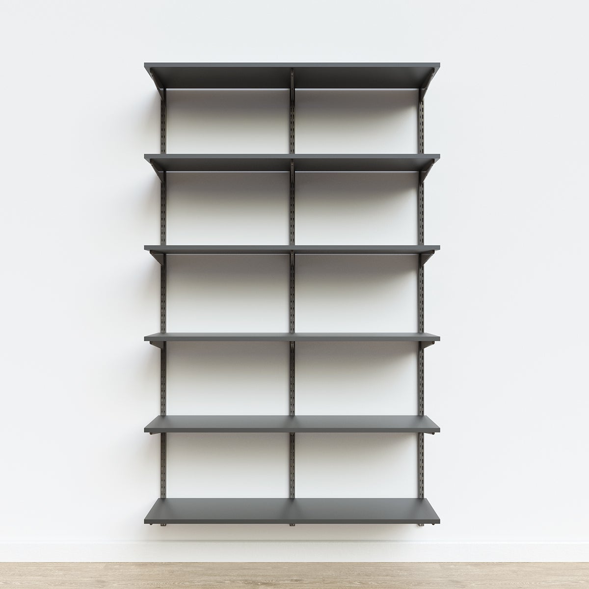 Elfa 4' White Melamine Basic Shelving Units for Anywhere