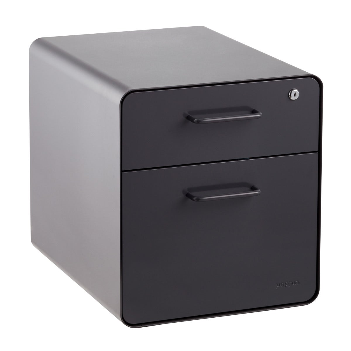 Poppin Mini 2 Drawer Stow Filing Cabinet with Seat The Container Store
